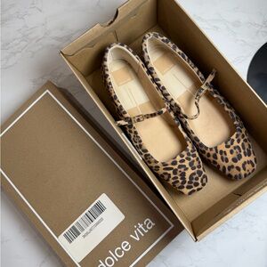 Dolce Vita Animal Print Mary Jane Flats